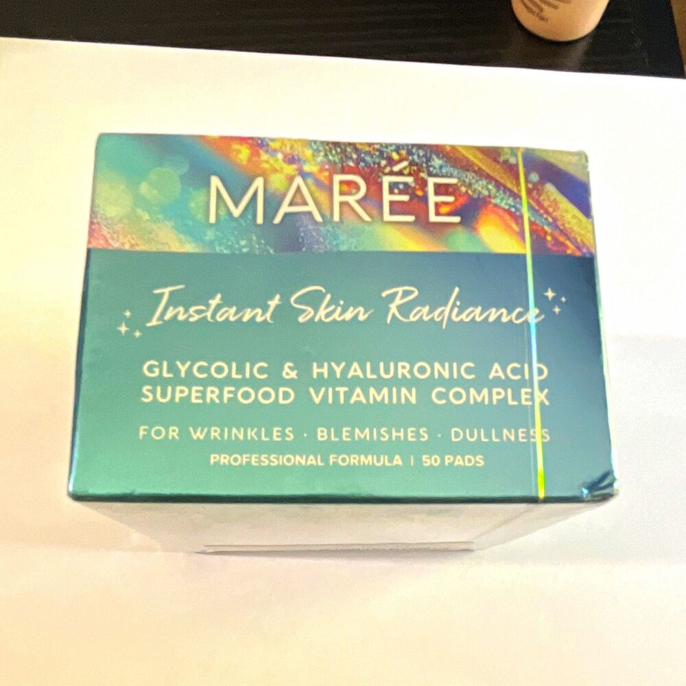 MARÉE Instant Skin Radiance Glycolic & Hyaluronic Facial Pads 50 Peach
